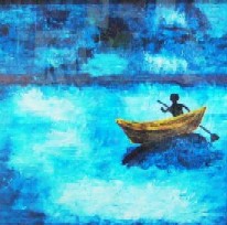 Karine Fauqueux  "de mmoire" tude  l'huile d'aprs Michel Rauscher
