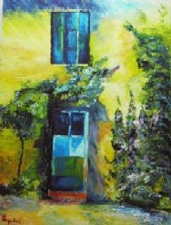 Karine Fauqueux  roses trmires huile au doigt d'aprs Blanche Odin