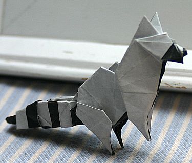 raton laveur origami vilma Devaux